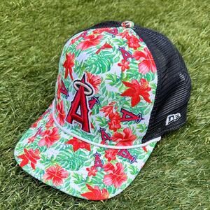 Los Angeles Angels New Era Snapback Tropical Floral Print Golf Baseball Rope Hat